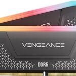 Vengeance RGB RS DDR5 RAM 64GB (2x32GB) 6000MHz CL40-50-50-96 1.35V AMD EXPO Intel XMP Computer Desktop Memory – Gray (CMG64GX5M2D6000Z40)